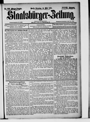 Staatsbürger-Zeitung on May 14, 1901