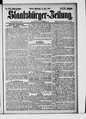Staatsbürger-Zeitung vom 12.06.1901