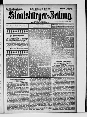 Staatsbürger-Zeitung vom 19.06.1901