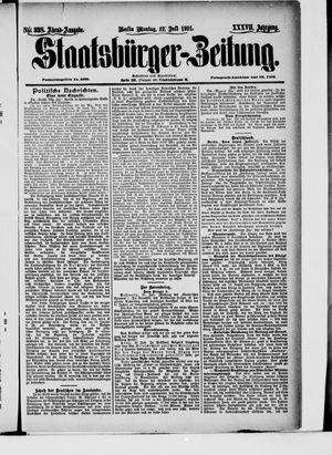 Staatsbürger-Zeitung on Jul 22, 1901