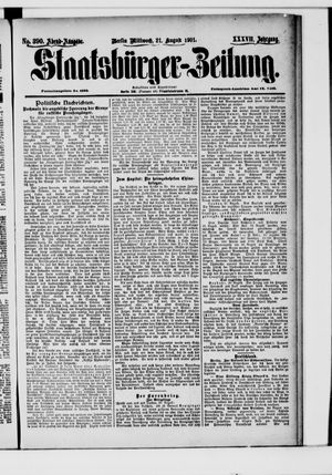 Staatsbürger-Zeitung vom 21.08.1901
