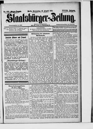 Staatsbürger-Zeitung vom 29.08.1901