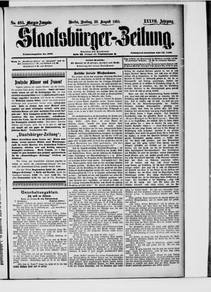 Staatsbürger-Zeitung vom 30.08.1901