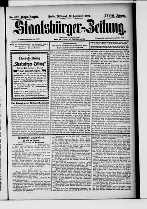 Staatsbürger-Zeitung vom 18.09.1901