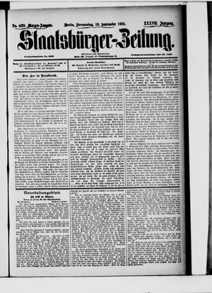 Staatsbürger-Zeitung vom 19.09.1901