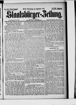 Staatsbürger-Zeitung vom 19.09.1901