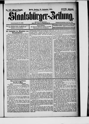 Staatsbürger-Zeitung vom 20.09.1901