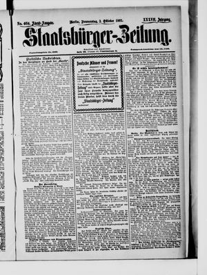 Staatsbürger-Zeitung vom 03.10.1901
