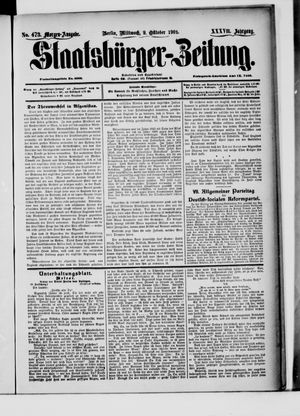 Staatsbürger-Zeitung vom 09.10.1901