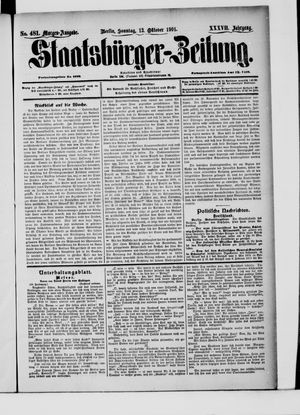 Staatsbürger-Zeitung vom 13.10.1901
