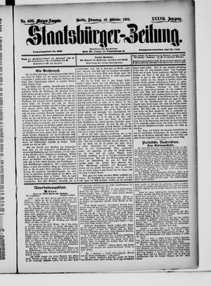 Staatsbürger-Zeitung vom 22.10.1901