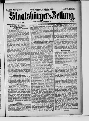 Staatsbürger-Zeitung vom 22.10.1901