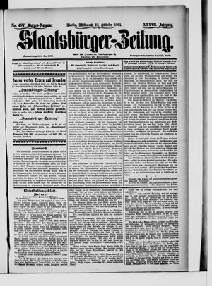Staatsbürger-Zeitung vom 23.10.1901