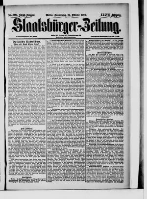 Staatsbürger-Zeitung vom 24.10.1901