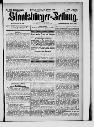 Staatsbürger-Zeitung vom 26.10.1901