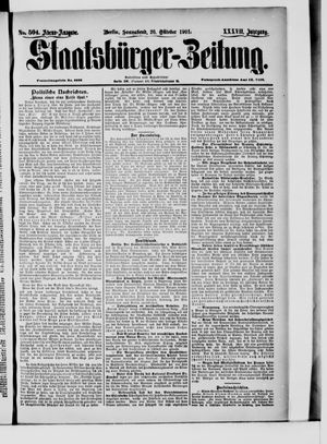Staatsbürger-Zeitung vom 26.10.1901