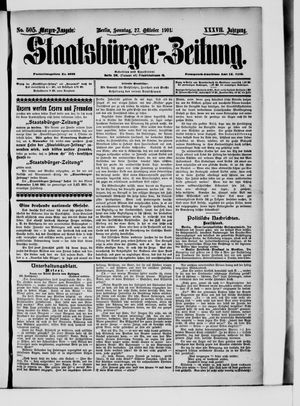 Staatsbürger-Zeitung vom 27.10.1901
