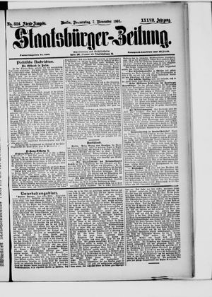 Staatsbürger-Zeitung vom 07.11.1901