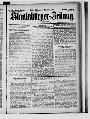 Staatsbürger-Zeitung vom 13.11.1901