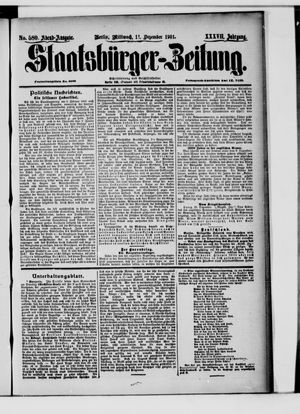 Staatsbürger-Zeitung vom 11.12.1901