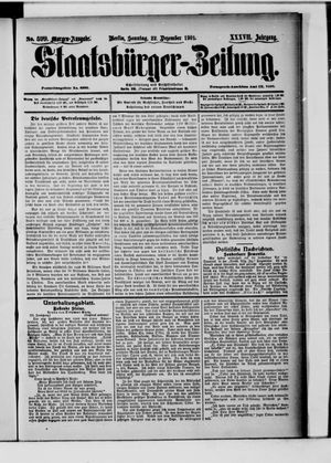 Staatsbürger-Zeitung vom 22.12.1901