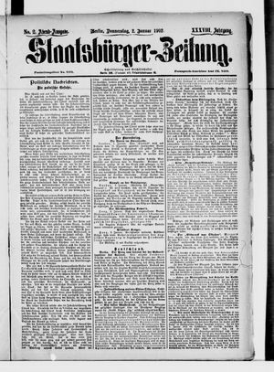 Staatsbürger-Zeitung vom 02.01.1902
