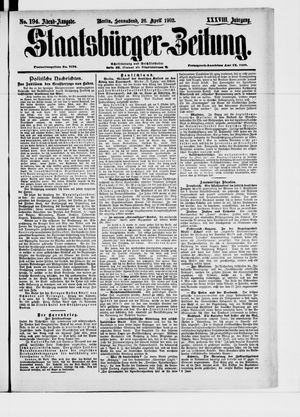 Staatsbürger-Zeitung vom 26.04.1902