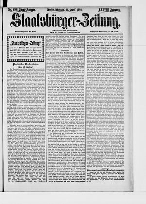 Staatsbürger-Zeitung on Apr 28, 1902