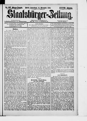 Staatsbürger-Zeitung vom 15.11.1902