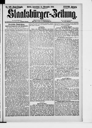 Staatsbürger-Zeitung vom 15.11.1902