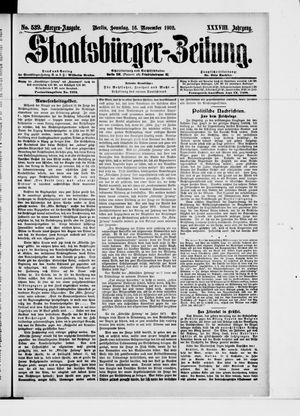 Staatsbürger-Zeitung on Nov 16, 1902