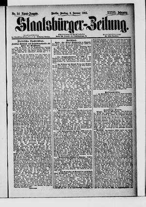 Staatsbürger-Zeitung on Jan 9, 1903