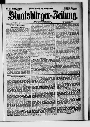Staatsbürger-Zeitung on Jan 12, 1903