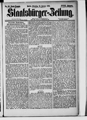 Staatsbürger-Zeitung vom 20.01.1903