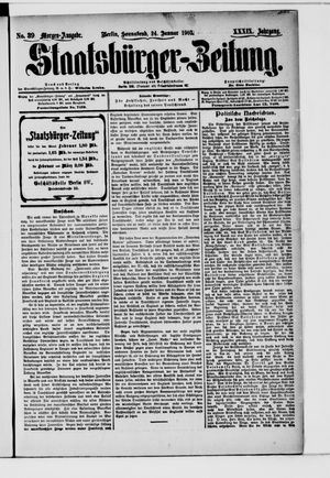 Staatsbürger-Zeitung on Jan 24, 1903