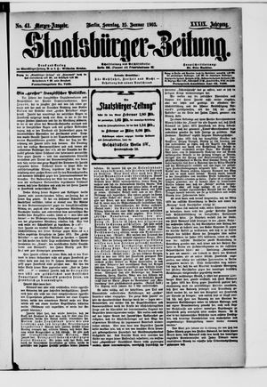 Staatsbürger-Zeitung on Jan 25, 1903