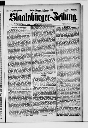 Staatsbürger-Zeitung vom 26.01.1903