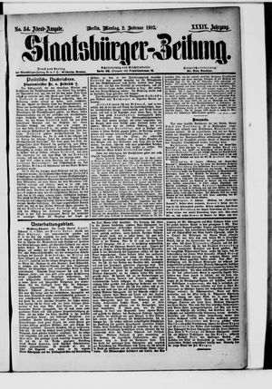 Staatsbürger-Zeitung on Feb 2, 1903