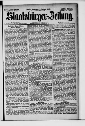 Staatsbürger-Zeitung vom 07.02.1903