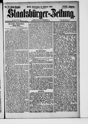 Staatsbürger-Zeitung vom 12.02.1903
