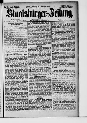 Staatsbürger-Zeitung on Feb 17, 1903