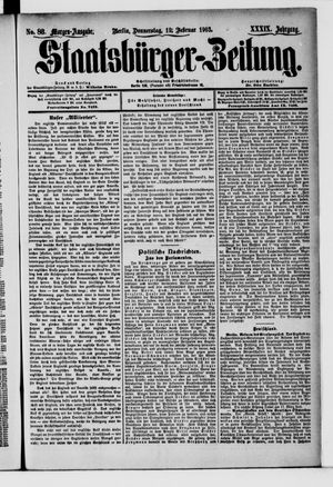 Staatsbürger-Zeitung on Feb 19, 1903