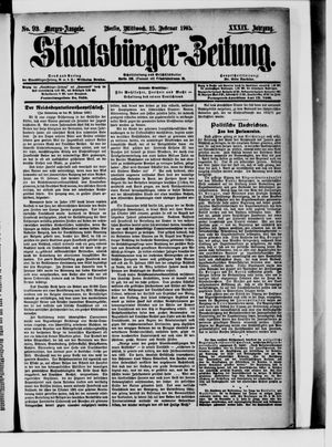 Staatsbürger-Zeitung on Feb 25, 1903