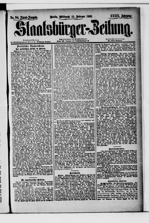 Staatsbürger-Zeitung vom 25.02.1903