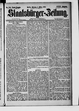 Staatsbürger-Zeitung on Mar 9, 1903