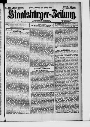 Staatsbürger-Zeitung on Mar 10, 1903