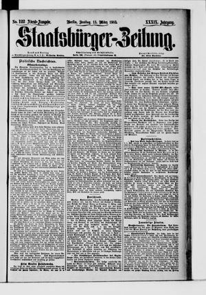 Staatsbürger-Zeitung vom 13.03.1903