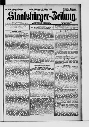 Staatsbürger-Zeitung on Mar 18, 1903