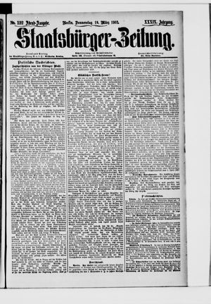 Staatsbürger-Zeitung on Mar 19, 1903