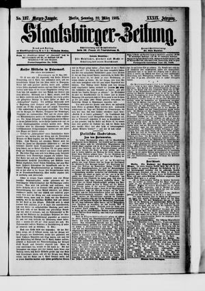 Staatsbürger-Zeitung on Mar 22, 1903